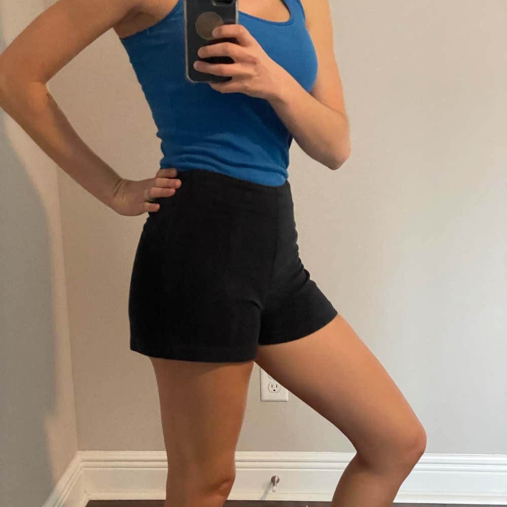 Black high-waisted shorts